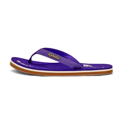 Slippahs Women's Flip-Flops - Purple Dolphin