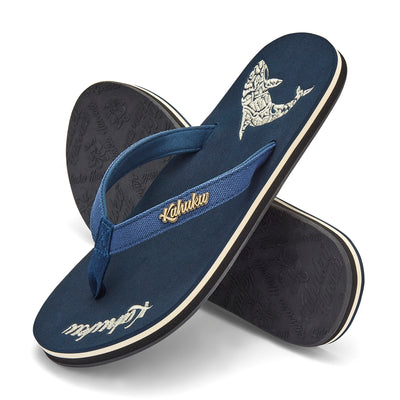 Slippahs Women's Flip-Flops - Navy Whale