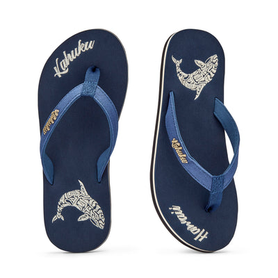 Slippahs Women's Flip-Flops - Navy Whale