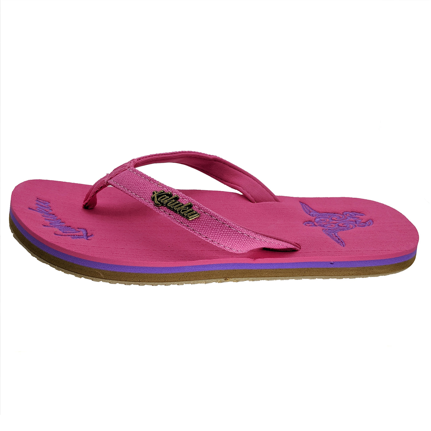 Slippahs Women's Flip-Flops - Pink Turtle