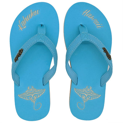 Slippahs Women's Flip-Flops - Turquoise Ray